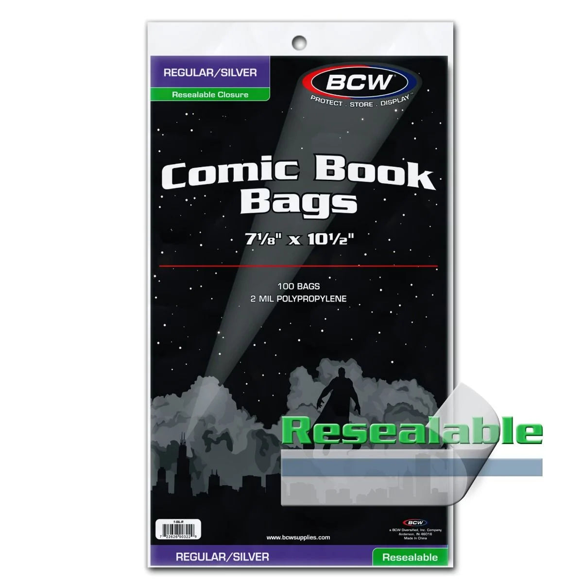 BCW Bags, Resealable Silver