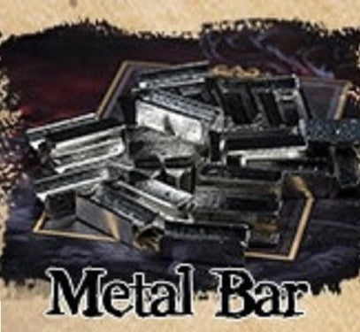 Board Game Upgrade: Metal Alloy 10-pack Resource Tokens - Metal Bars