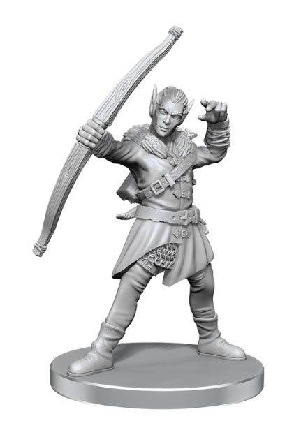 Pathfinder Battles Deep Cuts Unpainted Miniatures: W26 Elf Hunter & Catfolk Bandit