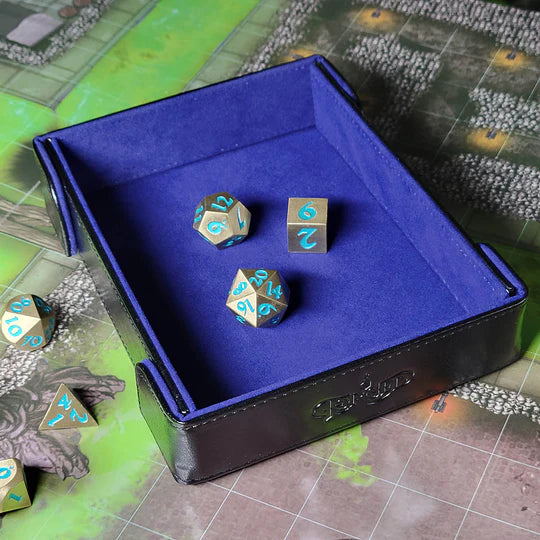 Forged Folding Magnetic Compact Dice Tray - Blue