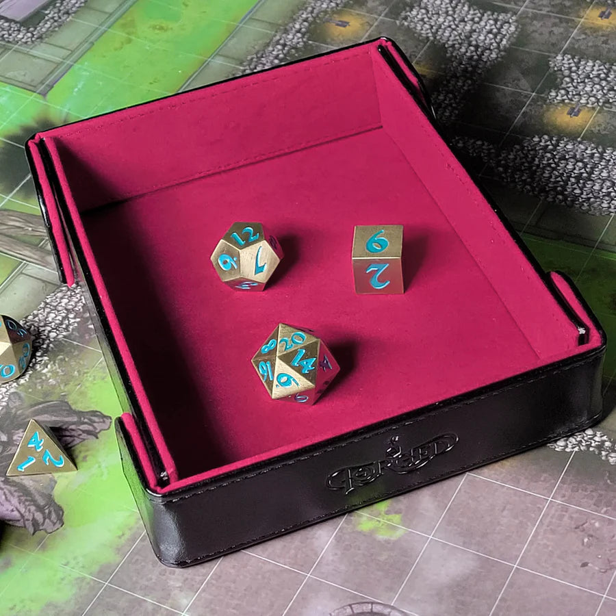Forged Folding Magnetic Compact Dice Tray - Red