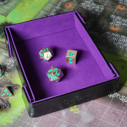 Forged Folding Magnetic Compact Dice Tray - Purple