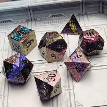 Galactic Flow Infinity Metal RPG Dice Set of 7