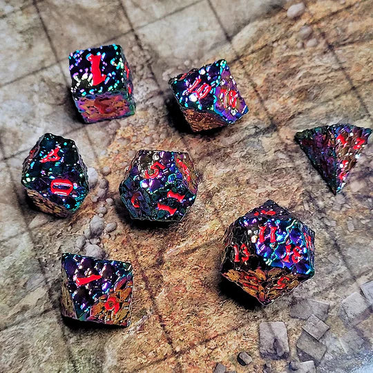 Meteorite Spectrum Metal RPG Dice Set of 7