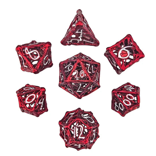 Bloodbound Hollow Metal RPG Dice Set of 7