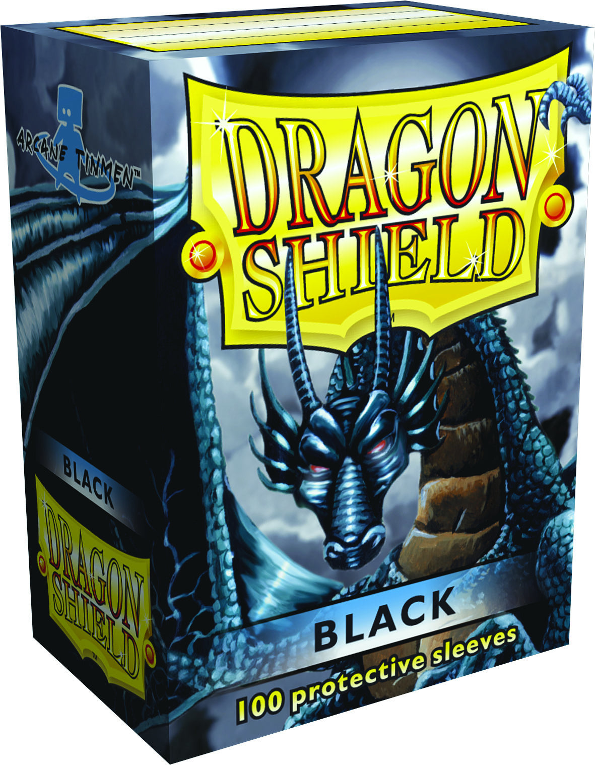 Dragon Shields: (100) Black (DISPLAY 10)