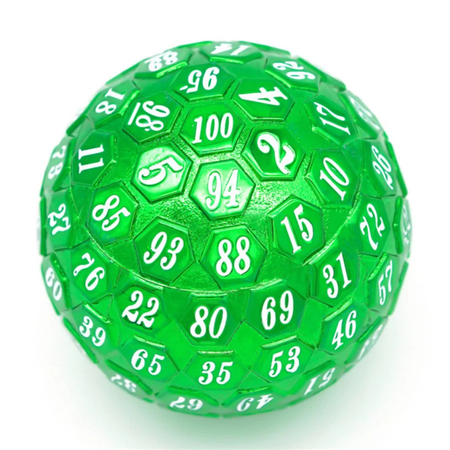 45mm Metal D100 - Green with White Font