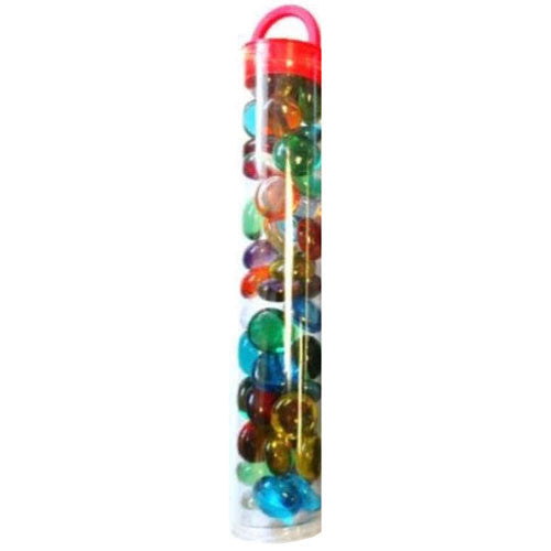 Translucent Mixed Colors Glass Stones in 5.5` Tube (40)
