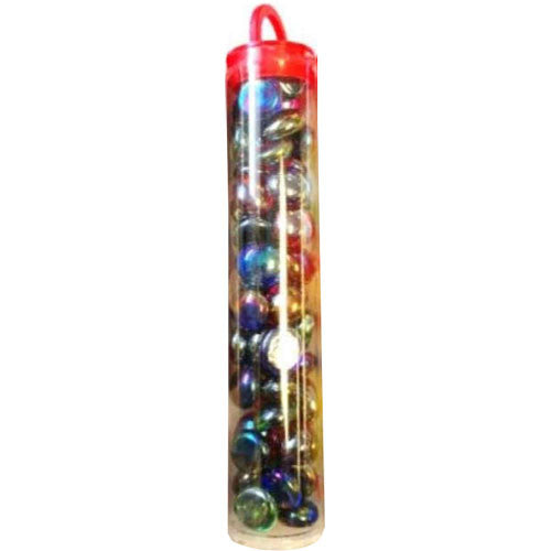 Iridized Mixed Colors Glass Stones in 5.5` Tube (40)