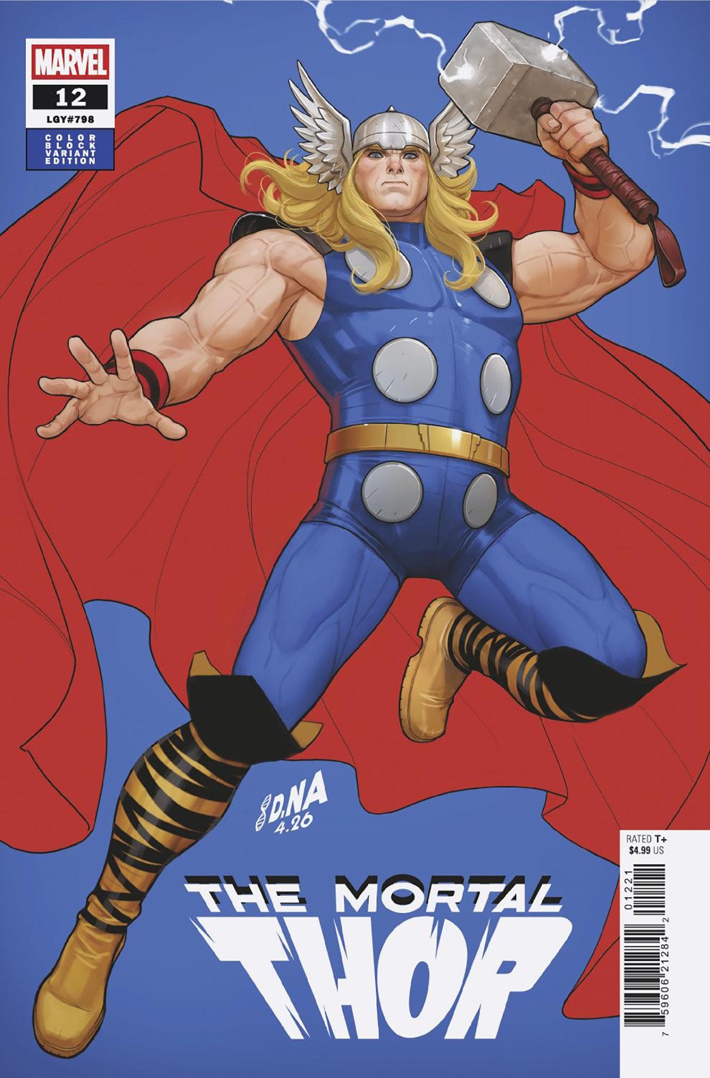 Mortal Thor #12 David Nakayama Color Block Blue Variant