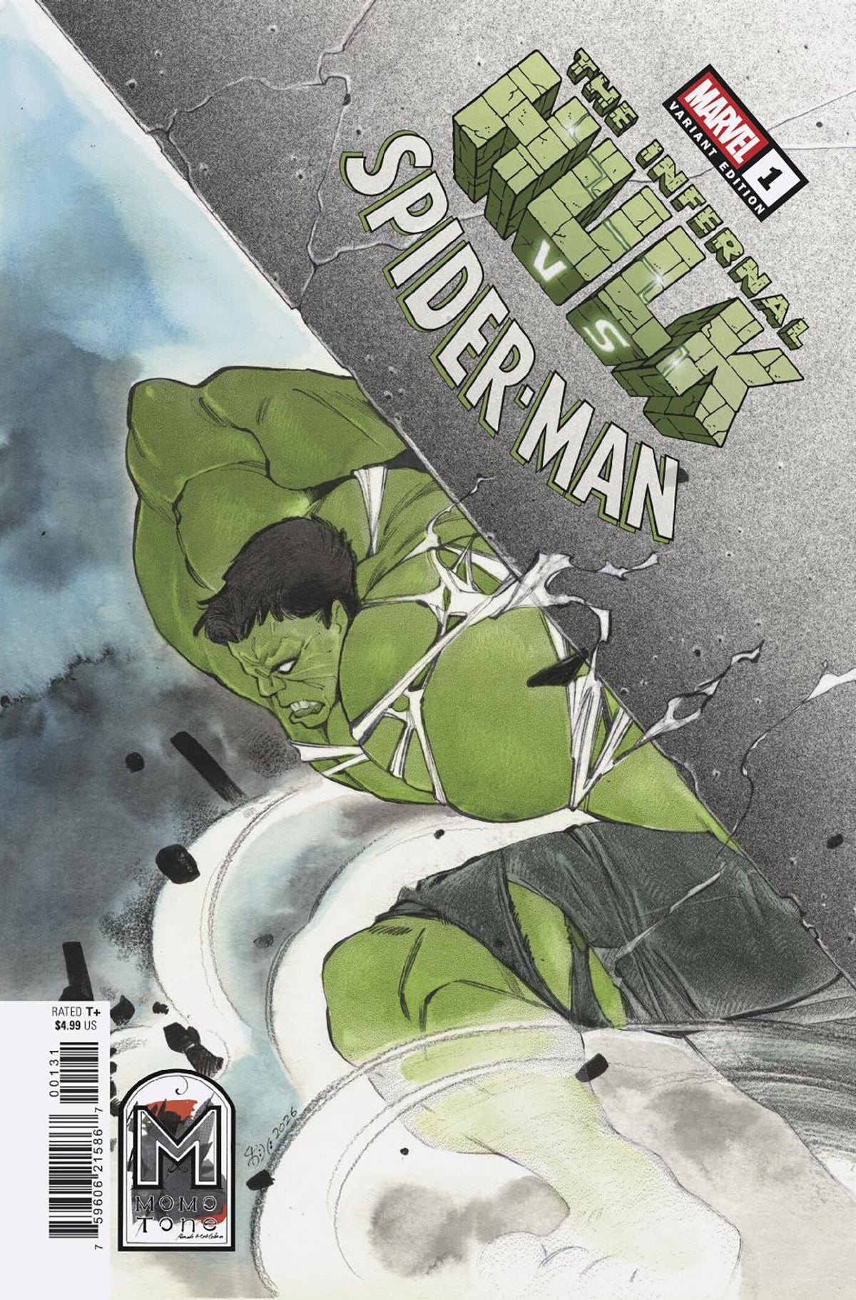 Infernal Hulk vs. Spider-Man #1 Peach Momoko Momo Tone Variant