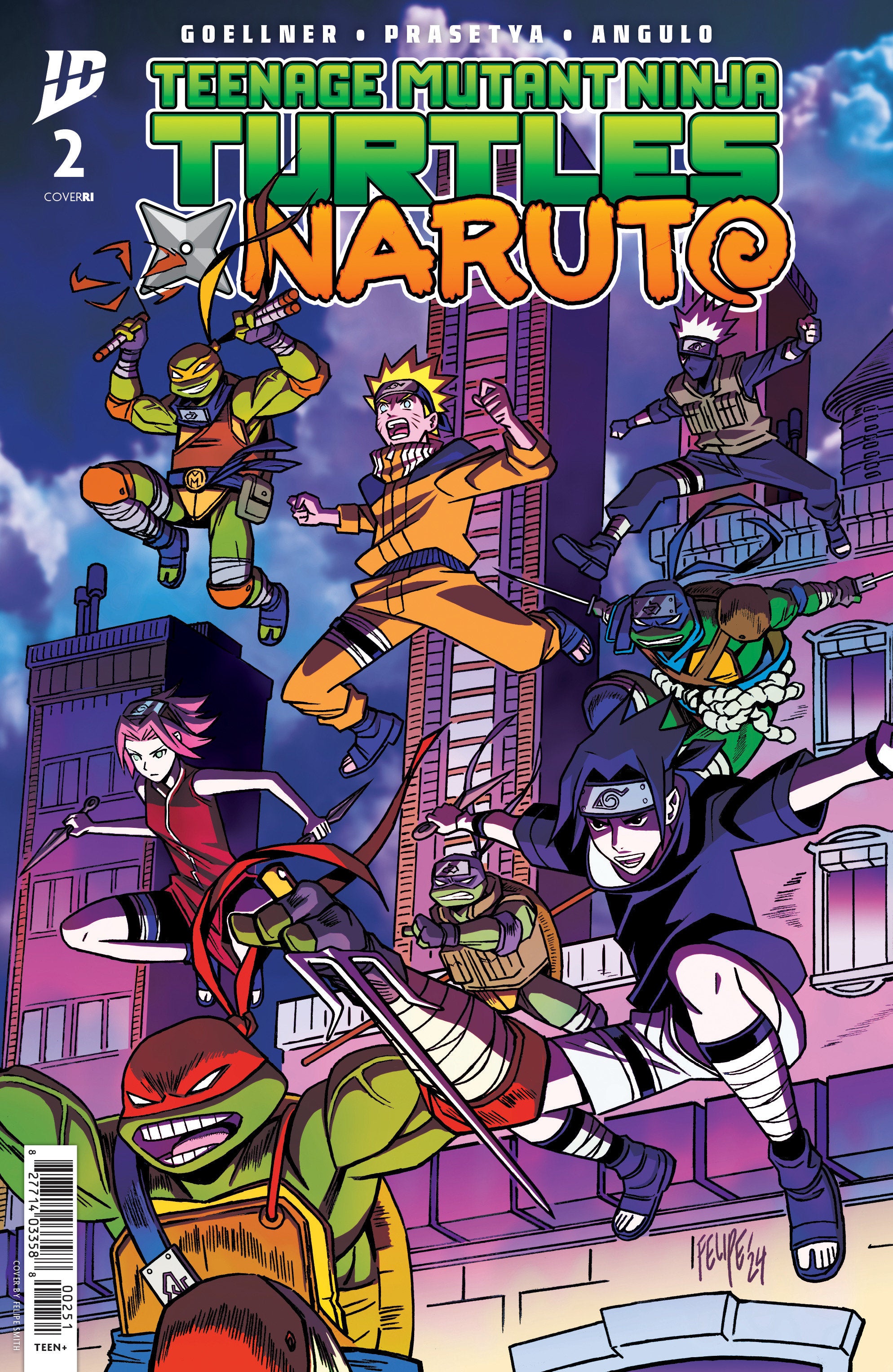 Teenage Mutant Ninja Turtles X Naruto #2 Variant Ri (25) (Smith)