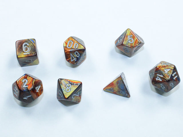 CHX 20493 Lustrous: Mini-Polyhedral Gold/silver 7-Die set