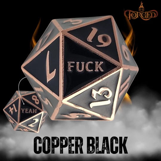 Fuck Yeah D20 Metal RPG Dice
