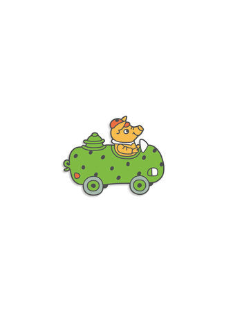 Out of Print Pin - Pickle Car Pin