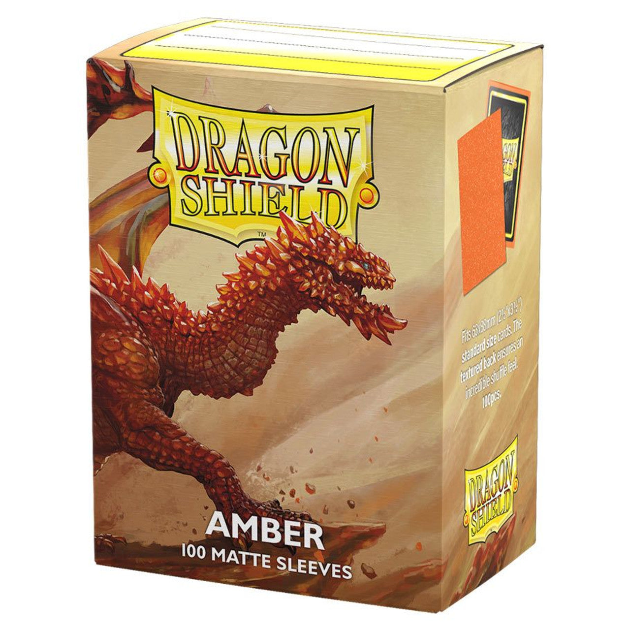 Dragon Shields: (100) Amber Matte