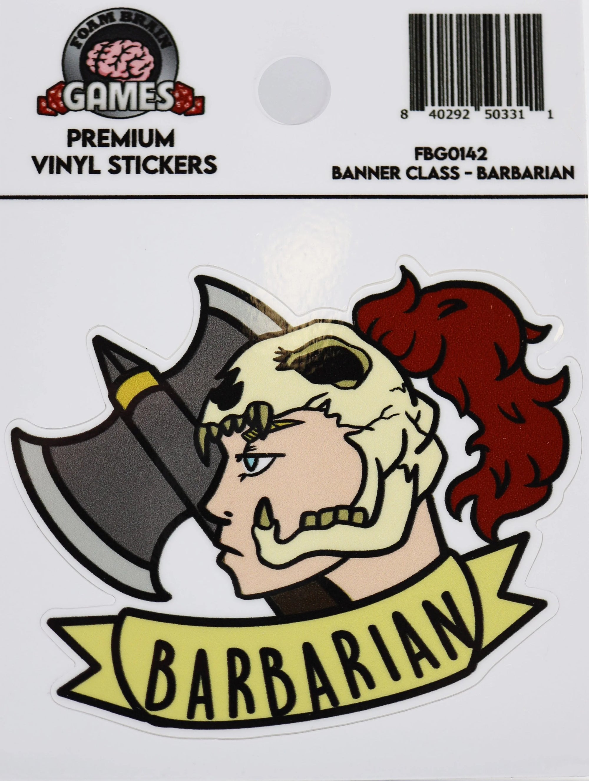 Banner Class Sticker Barbarian