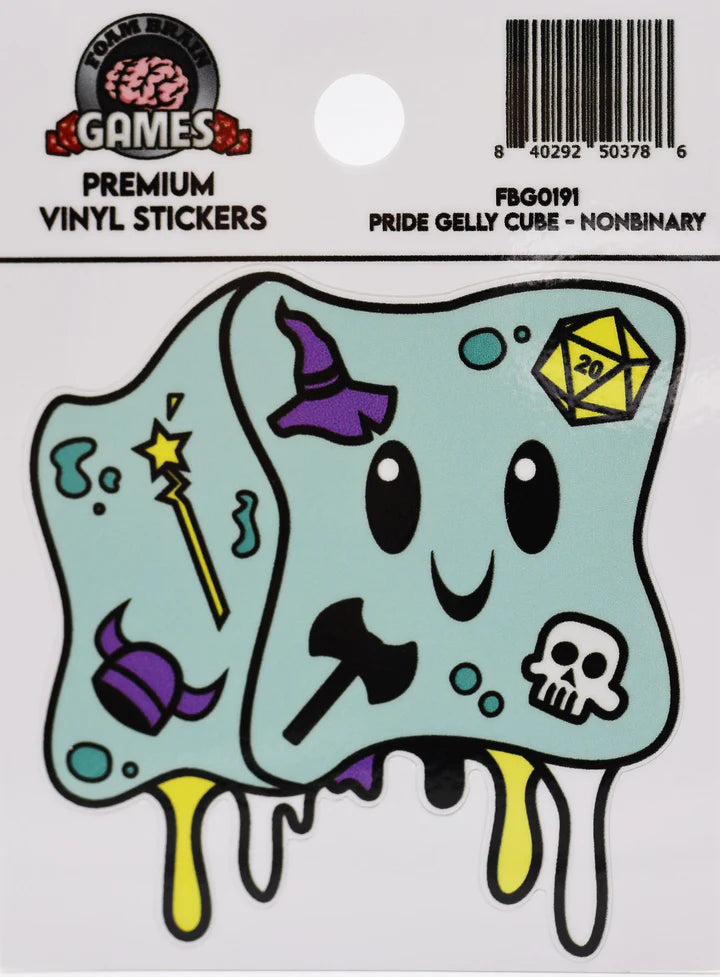 Pride Gelly Cube Sticker Nonbinary