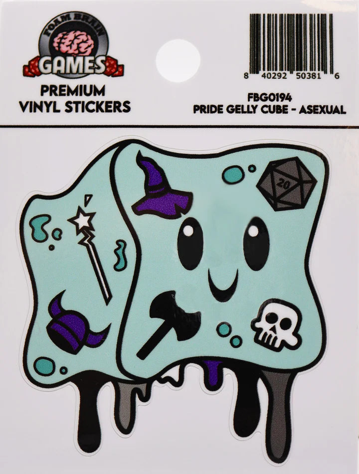 Pride Gelly Cube Sticker Asexual