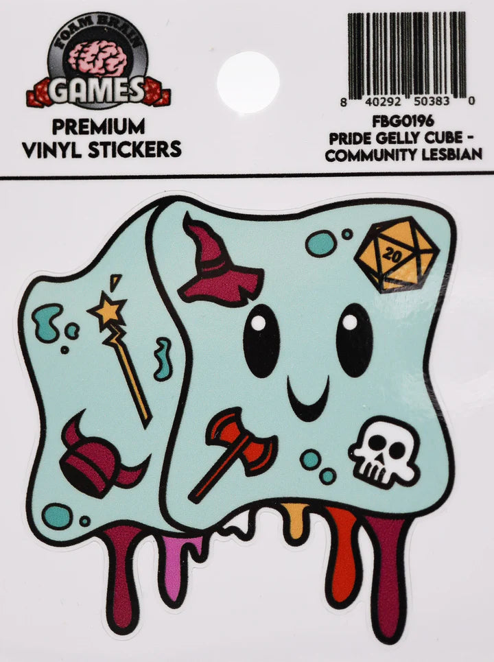 Pride Gelly Cube Sticker Lesbian