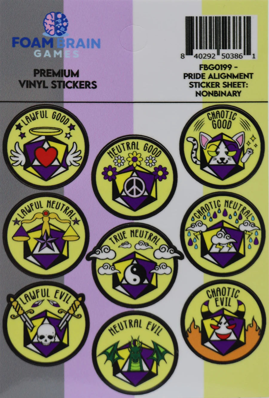 Pride Alignment Sticker Sheet: Nonbinary