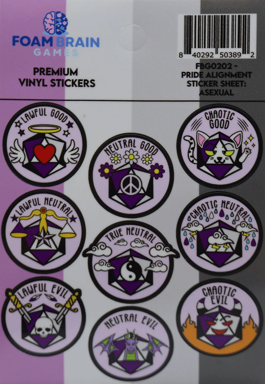 Pride Alignment Sticker Sheet: Asexual