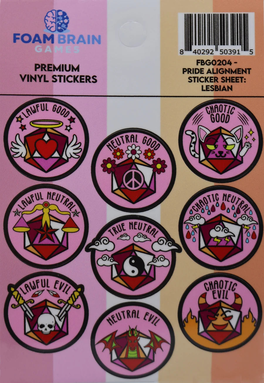 Pride Alignment Sticker Sheet: Lesbian