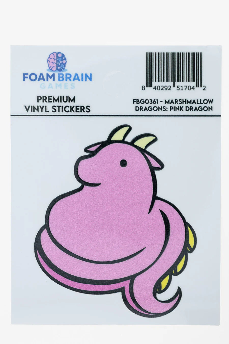 Marshmallow Dragons: Pink Dragon Sticker