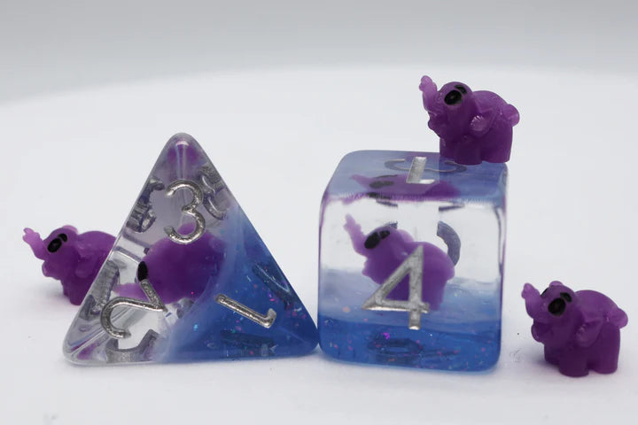 Purple Elephant Dice Set