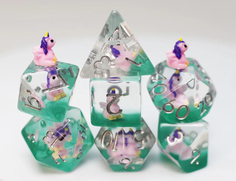 Enchanting Unicorn RPG Dice Set