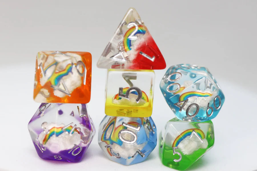 Double Rainbow RPG Dice Set