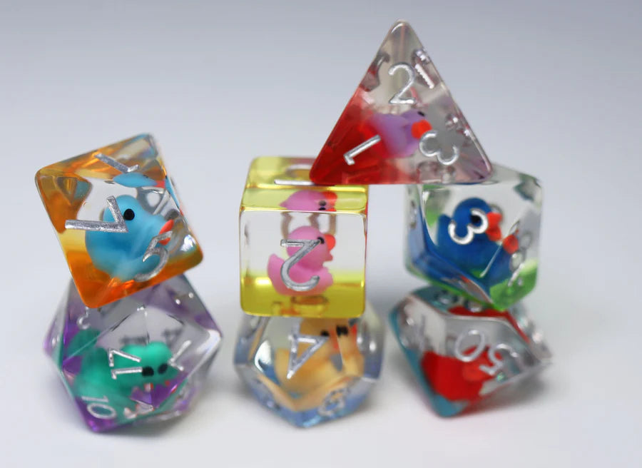Rainbow Duckies RPG Dice Set