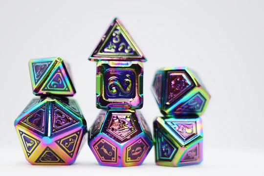Alchemist Metals Burnt Opal - Metal RPG Dice Set
