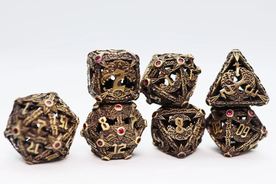 Trees of Virtue: Tree of Compassion Hollow Metal RPG Dice Set
