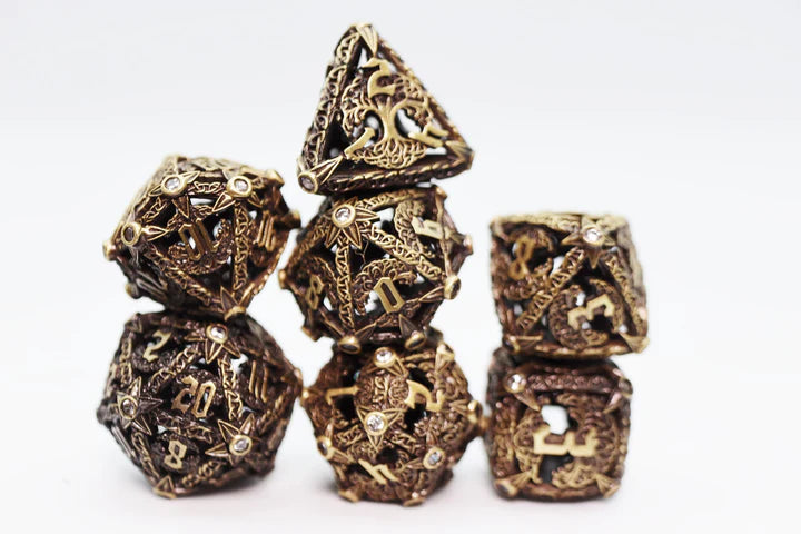 Trees of Virtue: Tree of Humility Metal RPG Dice