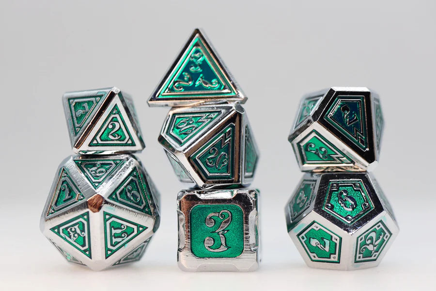 Alchemist Metals Acid - Metal RPG Dice Set