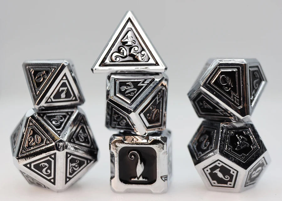 Alchemist Metals Necrotic - Metal RPG Dice Set