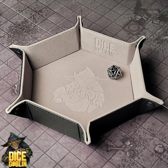 Dice Goblin Hexagon Snap Folding Dice Tray Gray