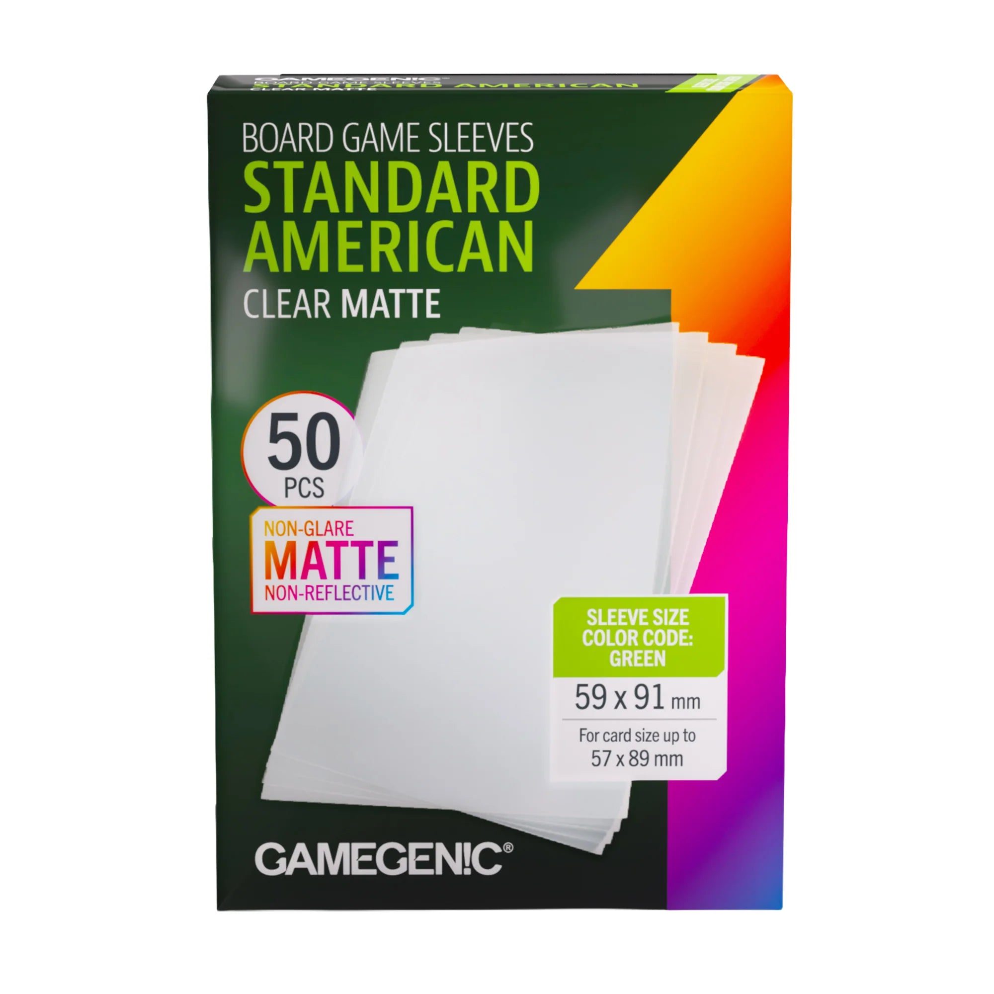 Gamegenic Board Game Sleeves Standard Card Game Clear Matte