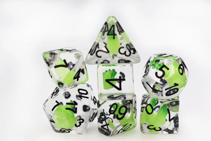 Acqusitions Inc Green Flame RPG Dice Set