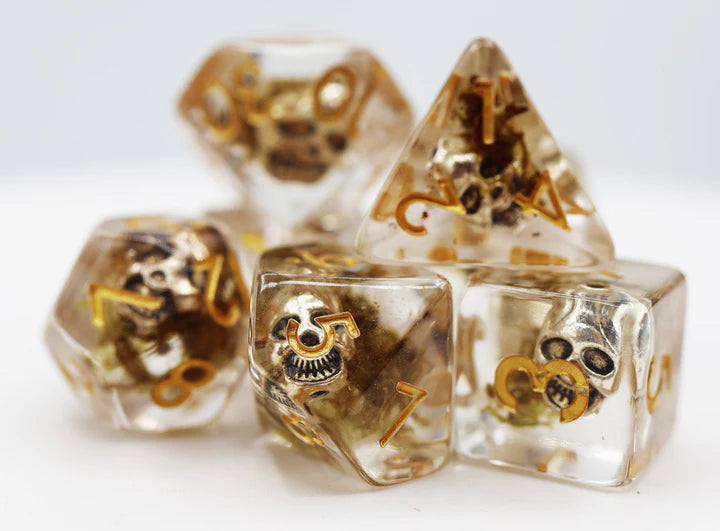Silver Pirate Skull Dice