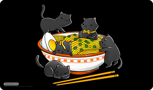 Gamermat - Ramen Cats by Tobe Fosneca