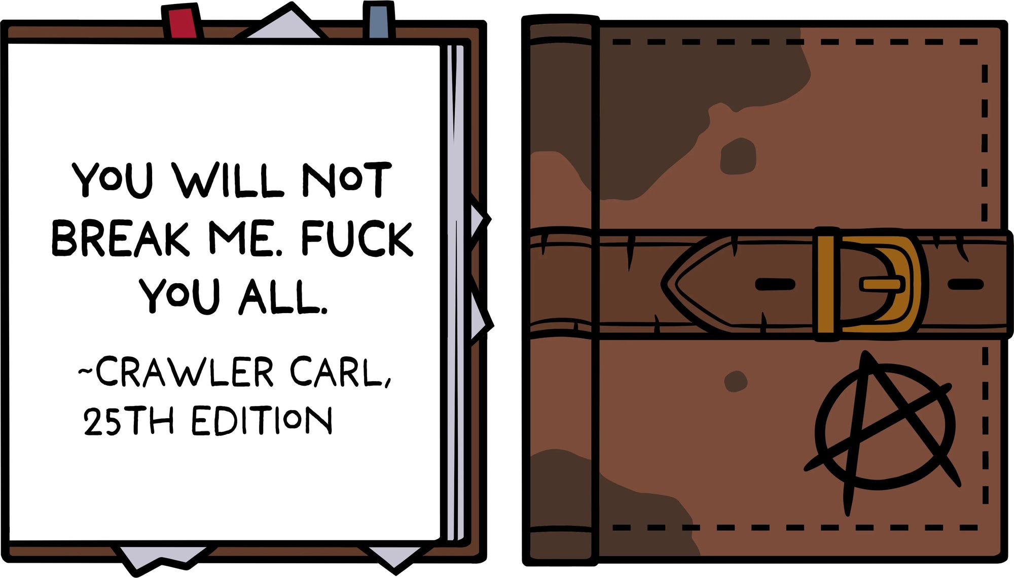 Dungeon Crawler Carl: Dungeon Anarchist's Cookbook Enamel Pin