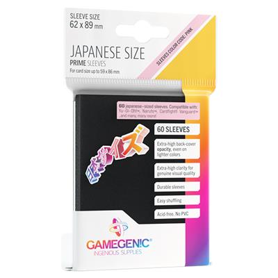 Gamegenic Prime Japanese Sized Sleeves Black
