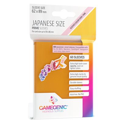 Gamegenic Prime Japanese Sized Sleeves Orange