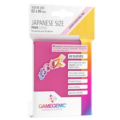 Gamegenic Prime Japanese Sized Sleeves Pink