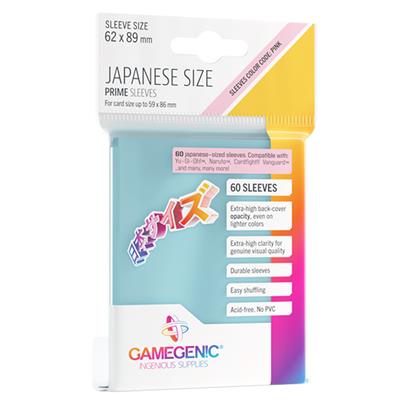 Gamegenic Prime Japanese Sized Sleeves Clear