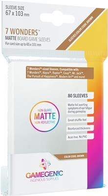 Gamegenic Matte Sleeves: 7 Wonders (67 X 103 MM)