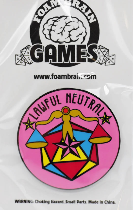 Pride Flag Alignment Pin: Pansexual Lawful Neutral