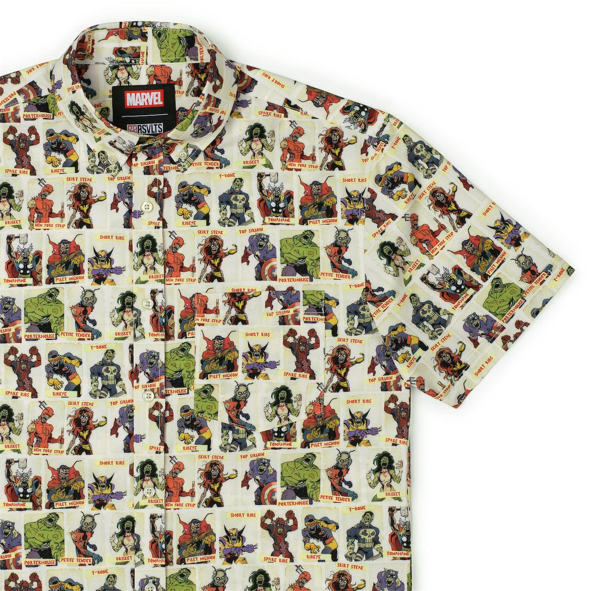 Marvel Zombies "Never Meat Your Heroes" – KUNUFLEX Short Sleeve Shirt XL